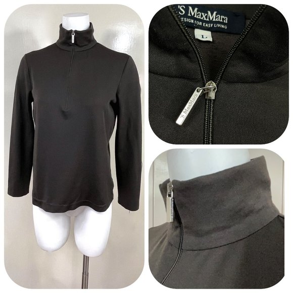 Auc Max Mara Quarter-Zip Pullover Athletic Top - Picture 1 of 12